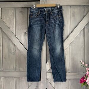 American Eagle Outfitters Dark Blue Straight Leg Jeans